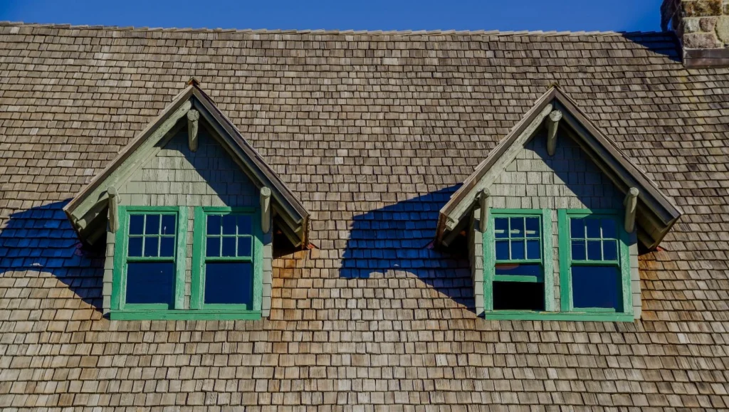 Cedar shake roofing