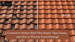 broken roof tiles