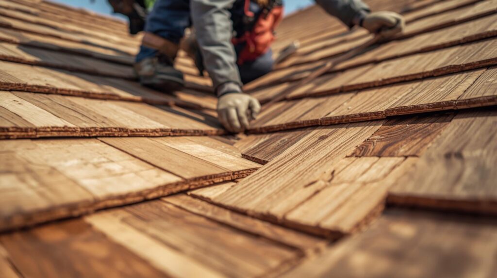 Cedar Shake Roof Installation