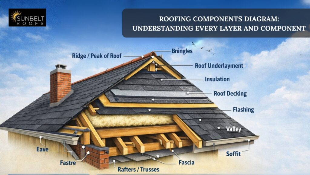 Roofing components diagram