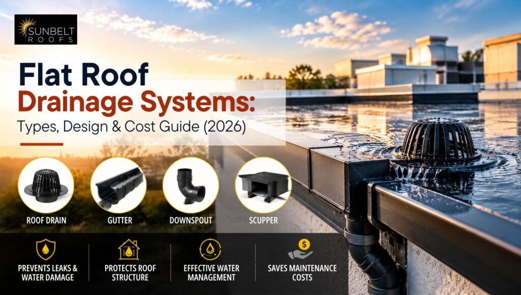 flat roof drainage